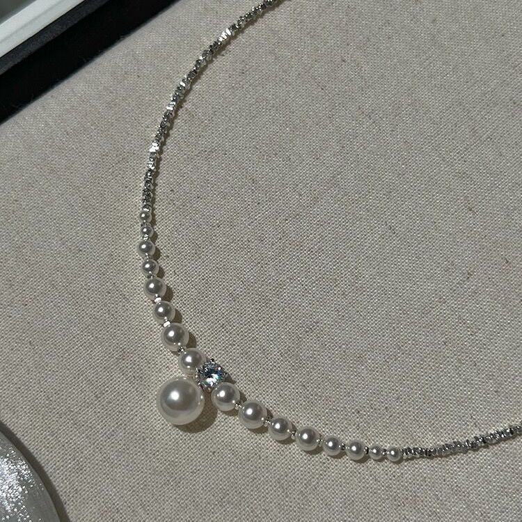 M313Pearl necklace earrings