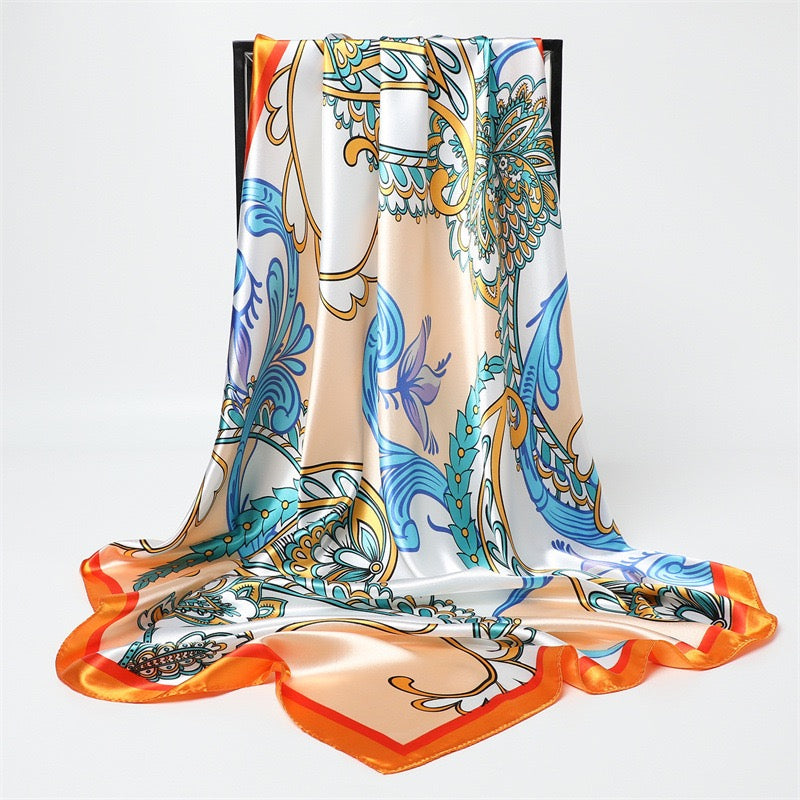 M386 Large Silk Scarf