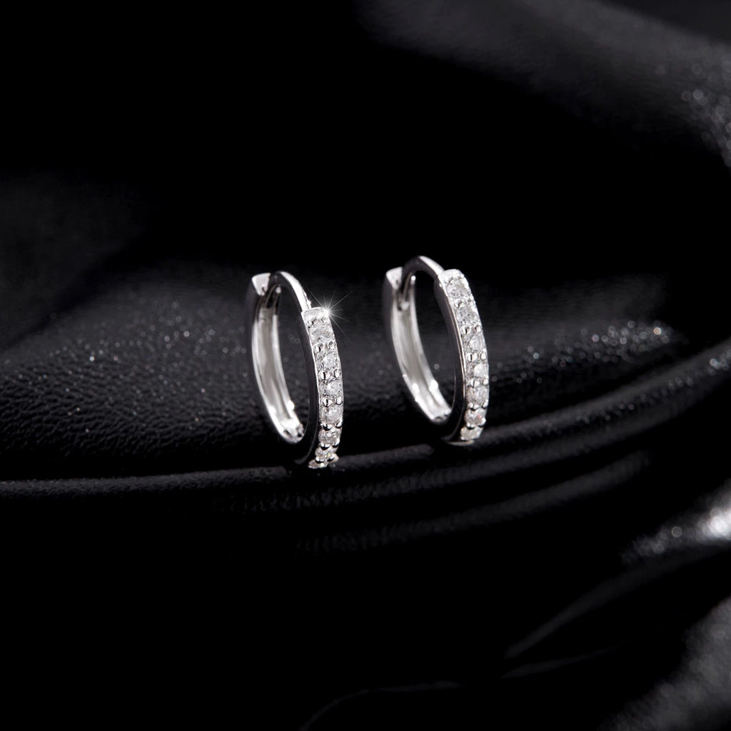 3086 925silver rhinestone earring