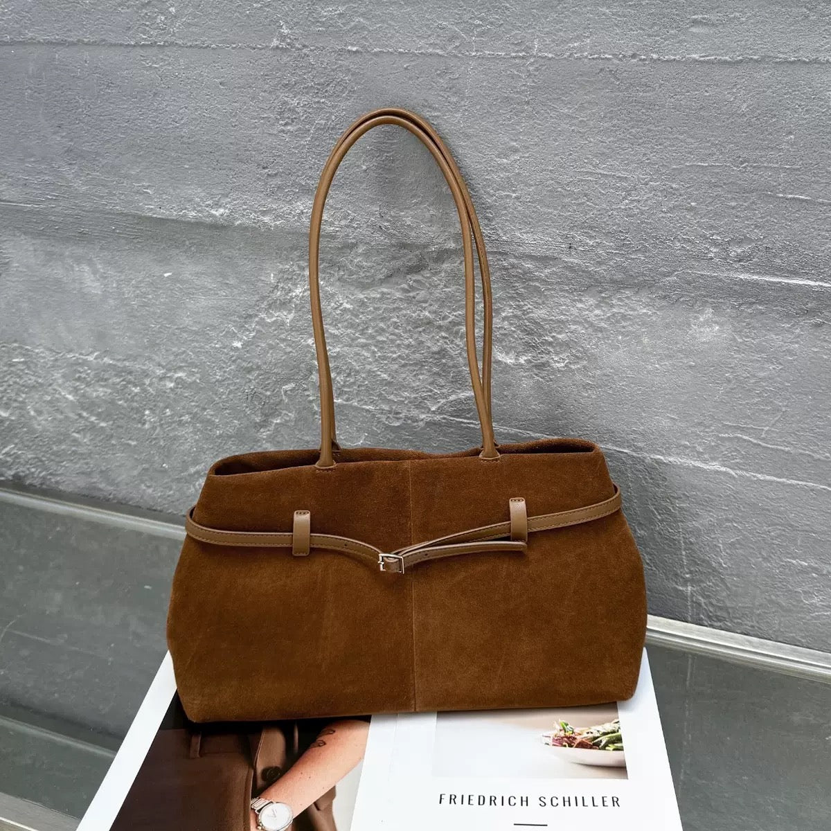 2387 suede leather women handbag