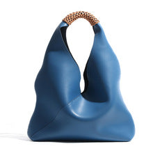 T045 Cowhide leather large hobo bag